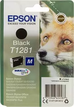 Картридж Epson T1281 черный (c13t12814012)