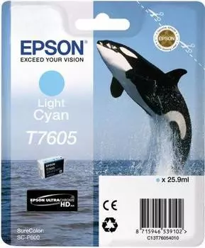Картридж Epson T7605 светло-голубой (c13t76054010)