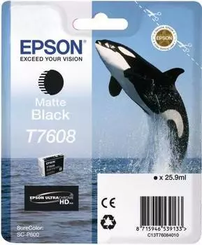 Картридж Epson T7608 черный матовый (c13t76084010)