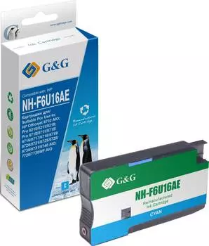 Картридж G&amp;G GG-F6U16AE F6U16AE голубой