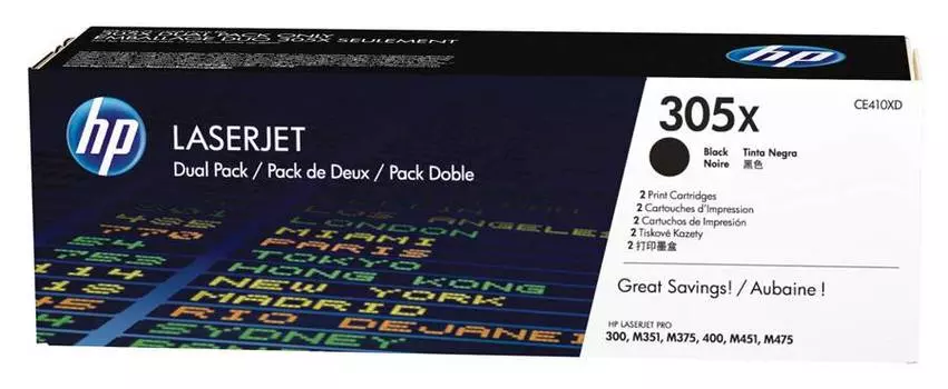 Картридж HP 410X черный (cf410xd)