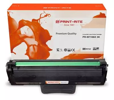 Картридж Print-Rite TFHB68BPU1J W1106X черный (pr-w1106x)