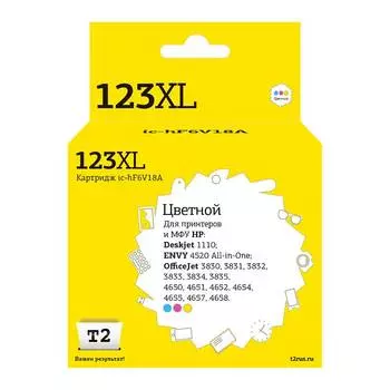 Картридж T2 IC-HF6V18A многоцветный/голубой/пурпурный/желтый