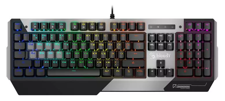 Клавиатура A4Tech Bloody B865N, русские и английские буквы, серый (b865n)