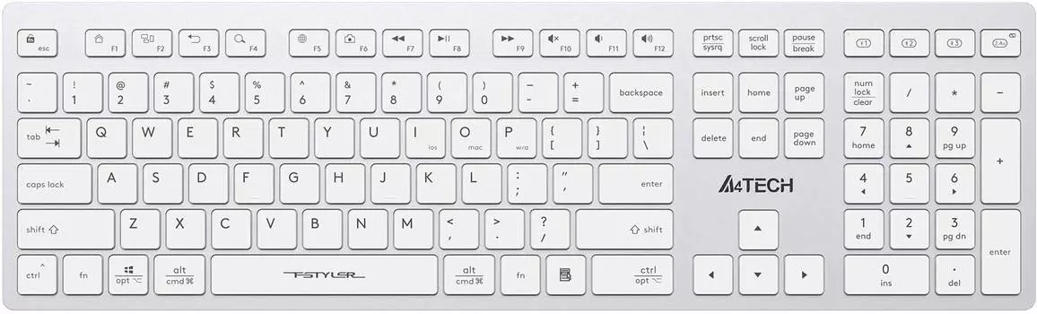 Клавиатура A4Tech Fstyler FBX50C белый (fbx50c white)