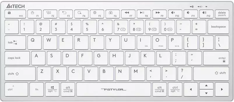 Клавиатура A4Tech Fstyler FBX51C, русские и английские буквы, белый (fbx51c white)