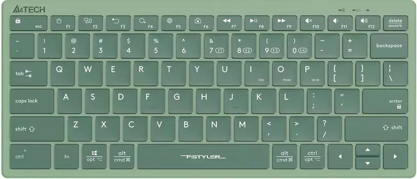 Клавиатура A4Tech Fstyler FBX51C, русские и английские буквы, зеленый (fbx51c matcha green)