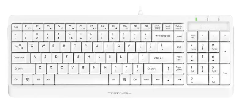 Клавиатура A4Tech Fstyler FK15, русские и английские буквы, белый (fk15 white)