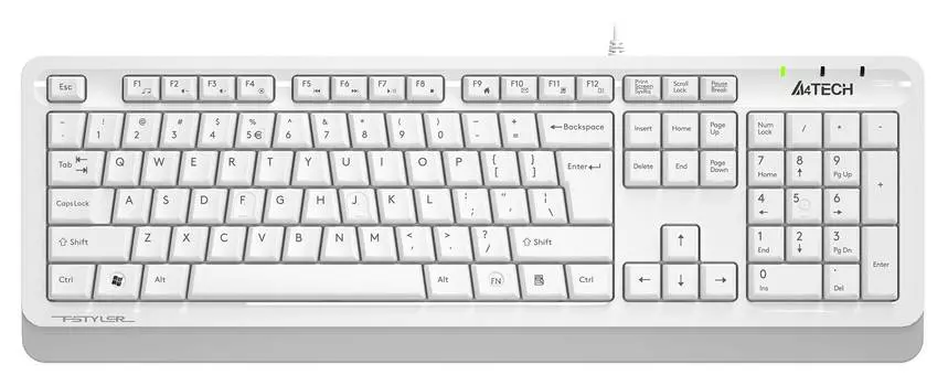 Клавиатура A4Tech Fstyler FKS10, русские и английские буквы, белый (fks10 white)