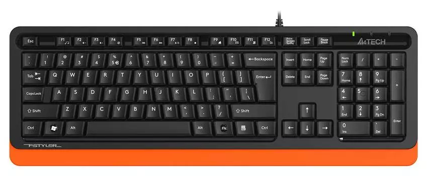 Клавиатура A4Tech Fstyler FKS10 черный/оранжевый (fks10 orange)