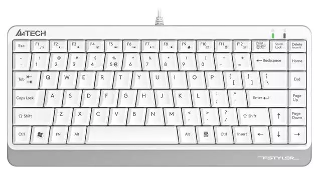 Клавиатура A4Tech Fstyler FKS11, русские и английские буквы, белый (fks11 white)