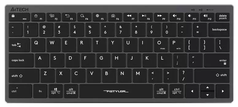 Клавиатура A4Tech Fstyler FX51, русские и английские буквы, темно-серый (fx51 grey)