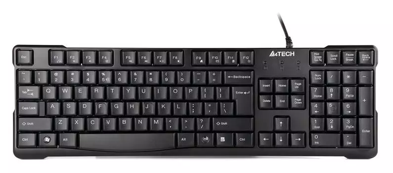 Клавиатура A4Tech KR-750, русские и английские буквы, черный (kr-750 black)