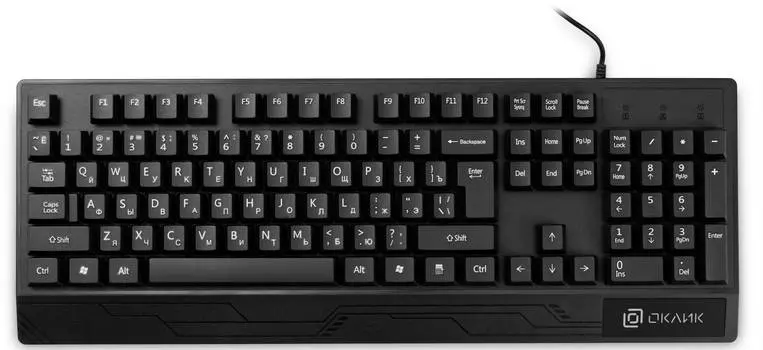 Клавиатура Оклик 115M, русские и английские буквы, черный (1678098)