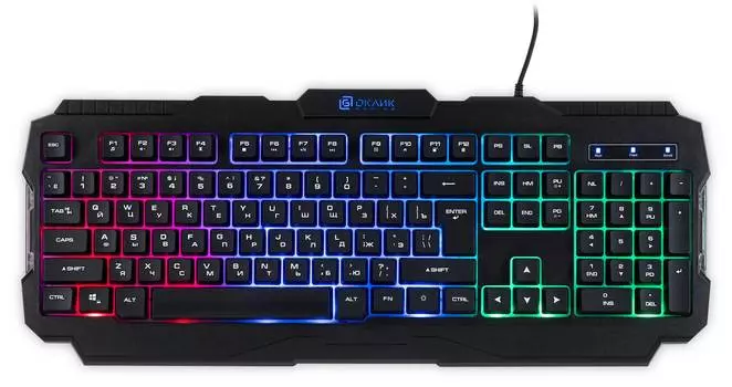 Клавиатура Оклик 757G HW2, русские и английские буквы, черный (1790295)