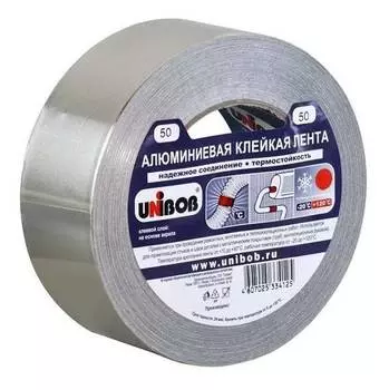 Клейкая лента алюминиевая Unibob серебристый (67668)