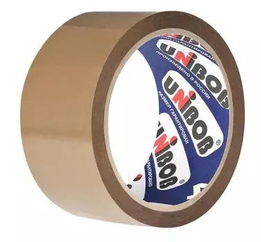 Клейкая лента упаковочная Unibob 600 коричневая (28131)