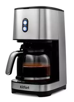 Кофеварка капельная Kitfort КТ-750 черный/серебристый