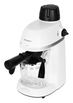 Кофеварка рожковая Hyundai HEM-1310 кремовый/серебристый