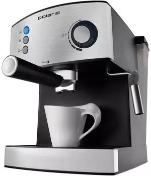 Кофеварка рожковая Polaris PCM 1537AE Adore Crema нержавеющая сталь/черный