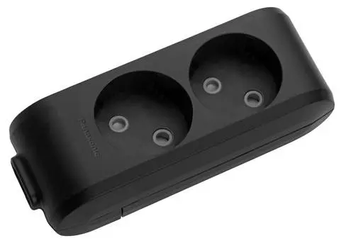 Колодка Panasonic X-tendia (2 розетки) черный (wltb02202bl-ru)