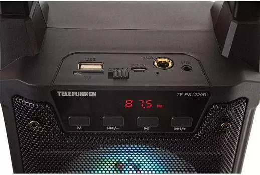 Колонка портативная Telefunken TF-PS1229B, 8Вт, черный (tf-ps1229b(черный))