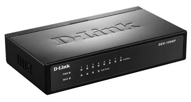 Коммутатор неуправляемый D-Link DES-1008P/C1A