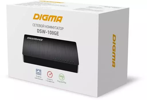 Коммутатор неуправляемый Digma DSW-108GE