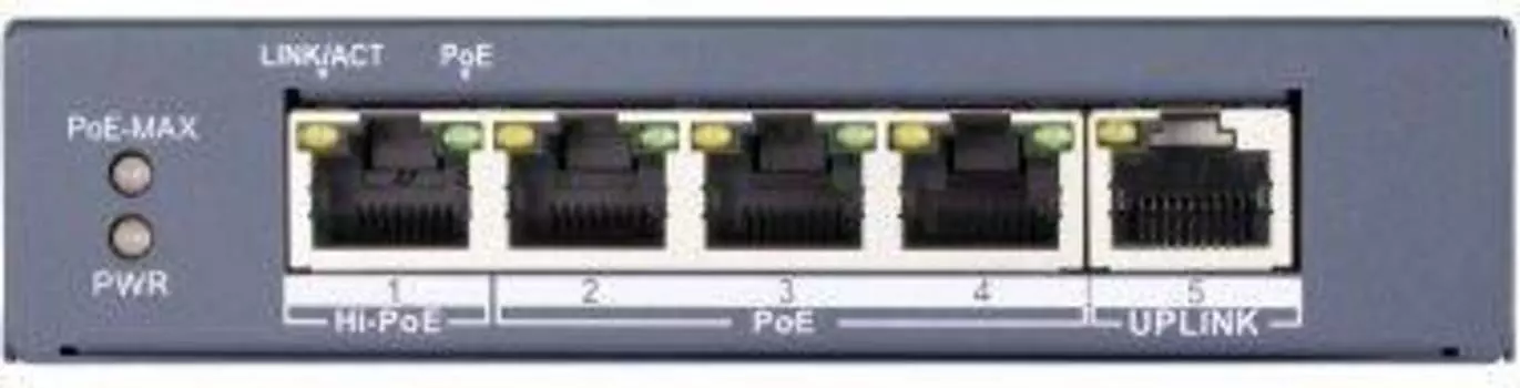 Коммутатор неуправляемый Hikvision DS-3E0505HP-E