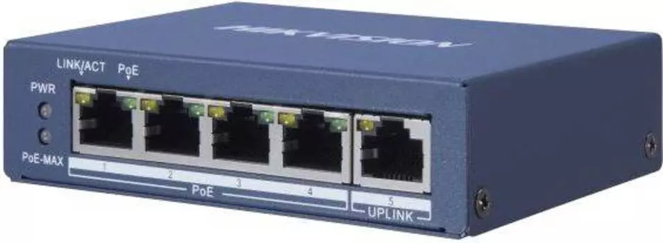 Коммутатор неуправляемый Hikvision DS-3E0505P-E