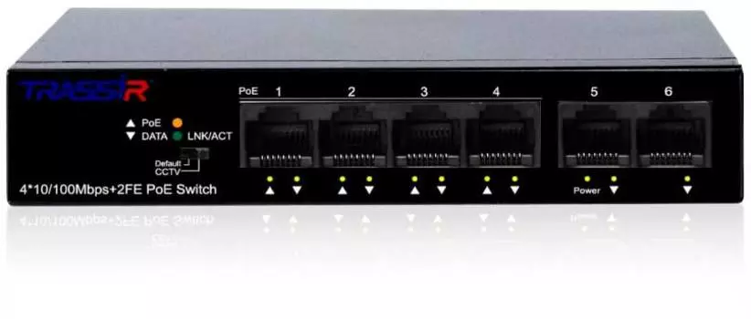 Коммутатор неуправляемый Trassir TR-NS1106-60-4POE