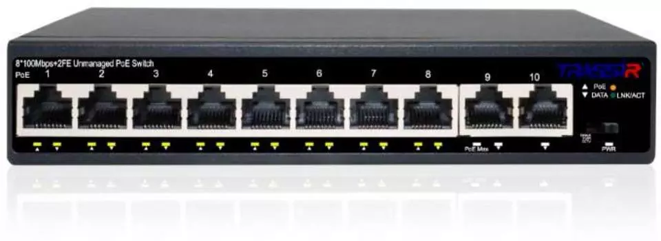 Коммутатор неуправляемый Trassir TR-NS1110-105-8POE