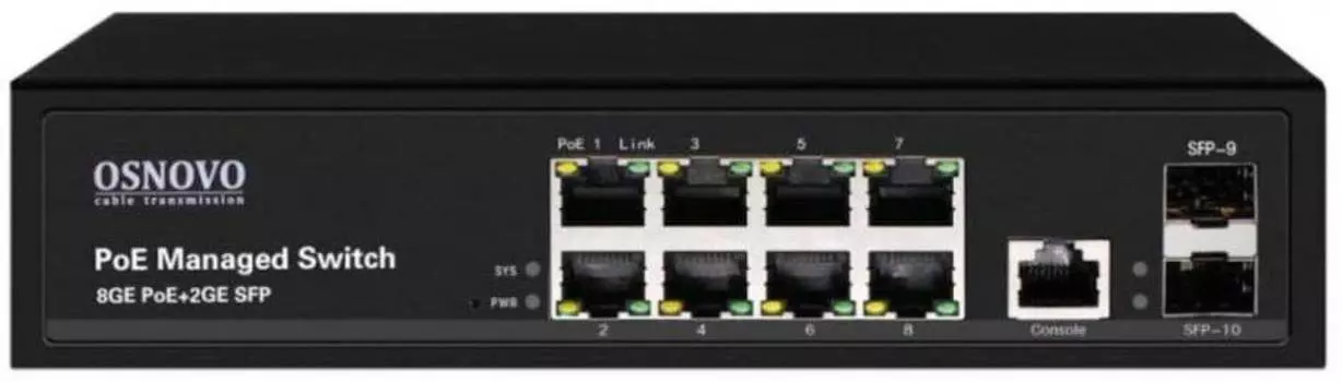 Коммутатор управляемый Osnovo SW-80802/L(150W)