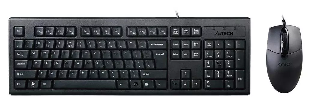 Комплект клавиатура+мышь A4Tech KRS-8372 черный/черный