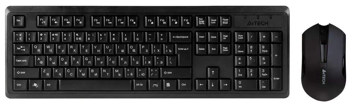 Комплект клавиатура+мышь A4Tech V-Track 4200N черный/черный