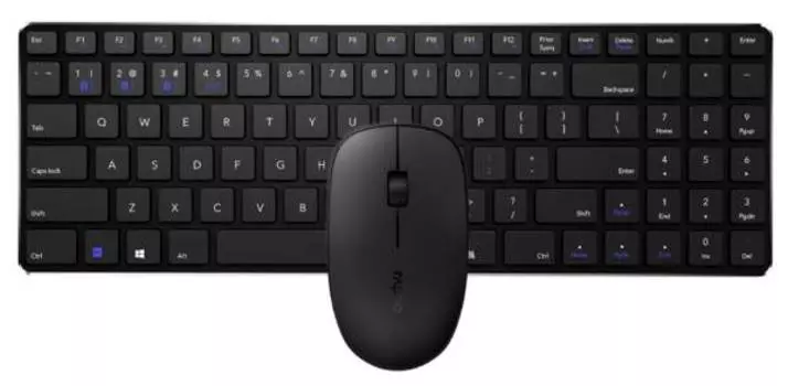 Комплект клавиатура+мышь Rapoo 9300M черный/черный (18467)