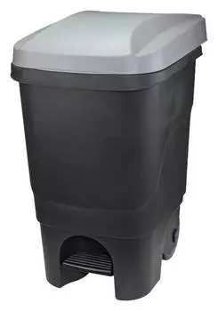 Контейнер Idea для мусора 60л черный/серый