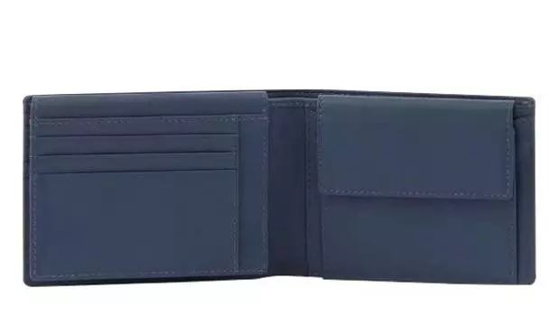 Кошелек мужской Piquadro Gio синий, полиэстер и кожа натуральная (pu1392s124r/blu)