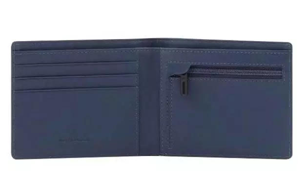 Кошелек мужской Piquadro Gio синий, полиэстер и кожа натуральная (pu4823s124r/blu)
