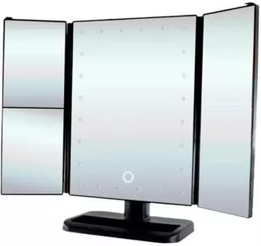 Косметическое зеркало Gess uLike черный (GESS-805) (плохая упаковка)