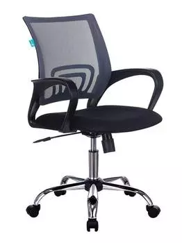 Кресло Бюрократ CH-695NSL, обивка: сетка/ткань, цвет: темно-серый/черный TW-11