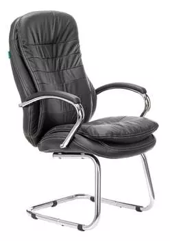 Кресло Бюрократ T-9950AV, обивка: кожа, цвет: черный