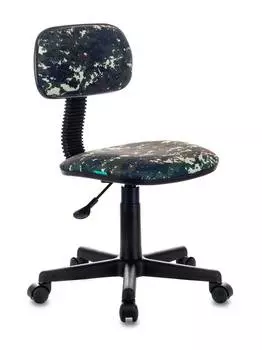 Кресло детское Бюрократ CH-201NX, обивка: ткань, цвет: зеленый, рисунок милитари Military