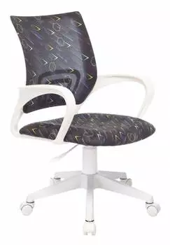 Кресло детское Бюрократ KD-W4, обивка: ткань, цвет: черный/синий