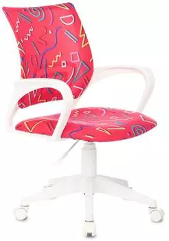 Кресло детское Бюрократ KD-W4, обивка: ткань, цвет: малиновый