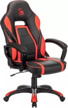 Кресло игровое A4Tech Bloody GC-350, обивка: эко.кожа, цвет: черный/красный