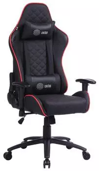 Кресло игровое Cactus CS-CHR-030BLR, обивка: эко.кожа, цвет: черный/красный