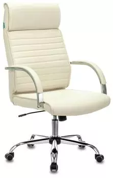 Кресло руководителя Бюрократ T-8010N, обивка: эко.кожа, цвет: слоновая кость