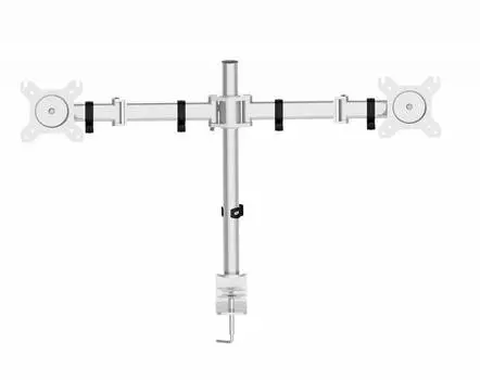 Кронштейн для монитора Cactus CS-VM-D29-AL, настольный, поворот и наклон, серебристый