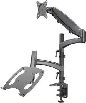 Кронштейн для монитора Cactus CS-VM-LH08-BK, настольный, поворот и наклон, черный
